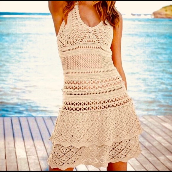 Moda International Dresses & Skirts - Crochet halter top dress